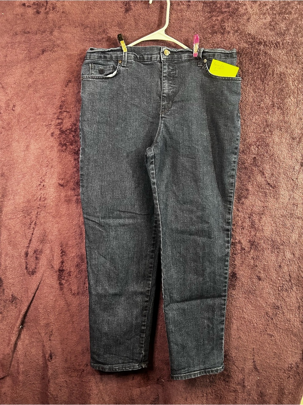 Gloria Vanderbilt High-Rise Jeans in Charcoal Black